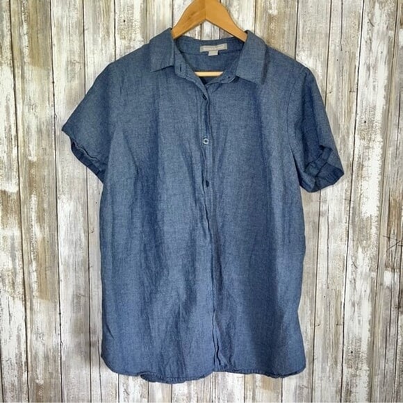 Woman Within Tops - Woman Within Denim Chambray Button Down Size 14/16